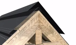 Membrānas hermetizācija ap skursteni ar butila līmi