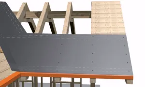 Membrānas stiprināšana pie spārēm ar skavām